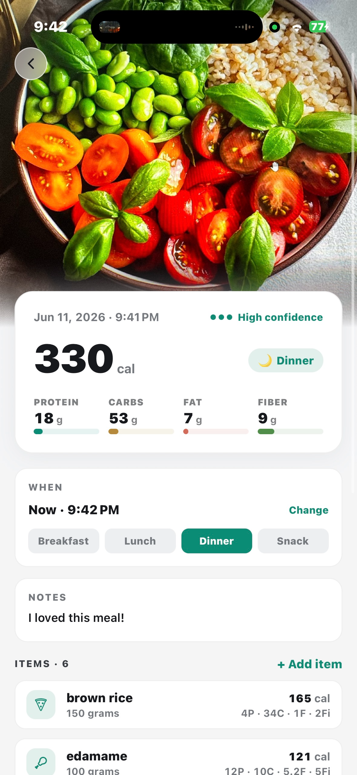 Review the AI estimate